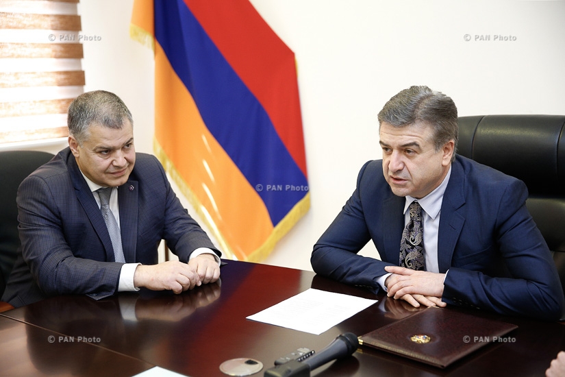 Armenian PM Karen Karapetyan Introduces newly appointed Minister of Justice David Harutyunyan