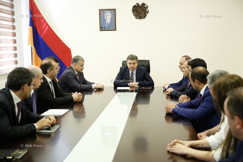 Armenian PM Karen Karapetyan Introduces newly appointed Minister of Justice David Harutyunyan