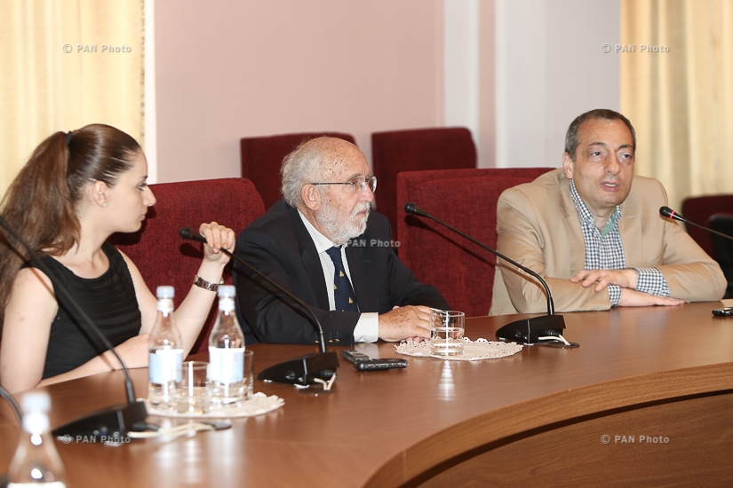 Press conference of Swiss scientists, professor Michael Mayer in Yerevan