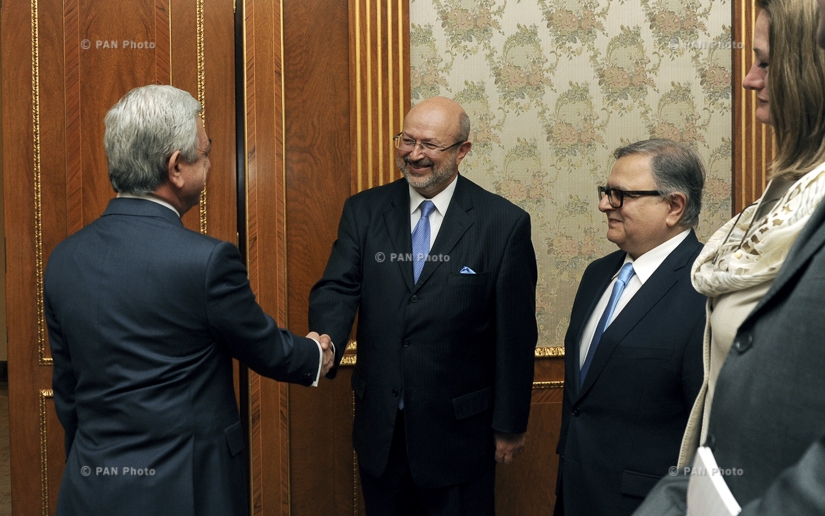 Armenian President Serzh Sargsyan received the OSCE Secretary General Lamberto Zannier