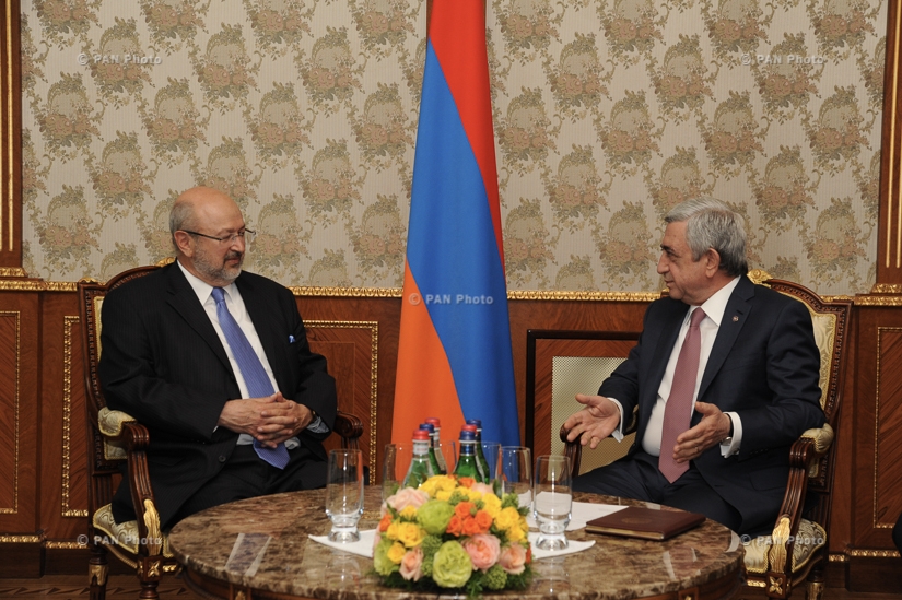 Armenian President Serzh Sargsyan received the OSCE Secretary General Lamberto Zannier