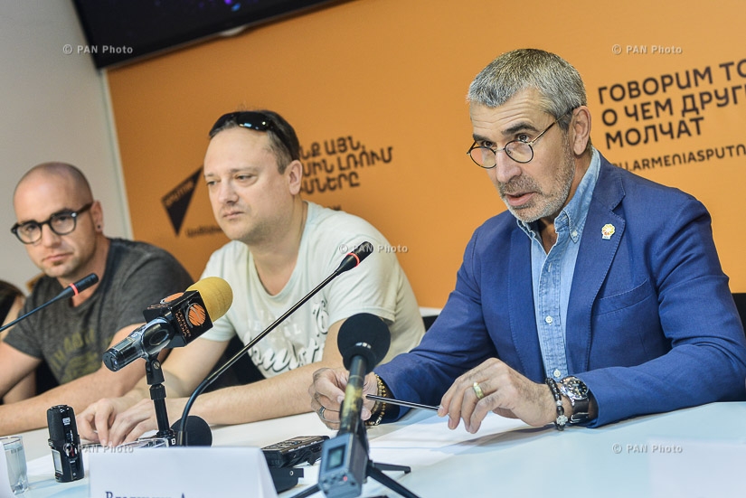 Press conference by soloist of D’Black Blues Orchestra, Russian businessman Vladimir Avetisyan 