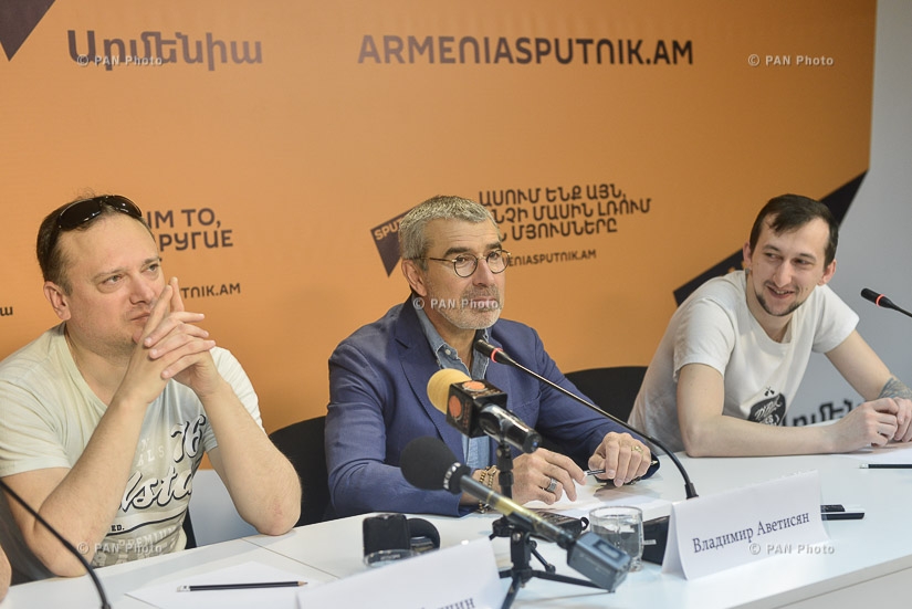 Press conference by soloist of D’Black Blues Orchestra, Russian businessman Vladimir Avetisyan 