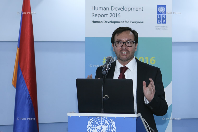 Presentation of global human development report on Human development for all