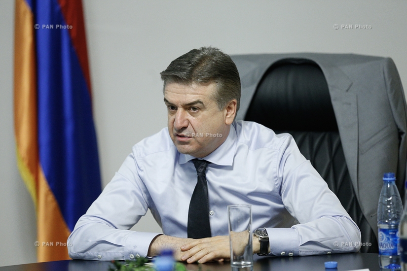 Armenian PM Karen Karapetyan visits General Department of Civil Aviation adjunct to the RoA Government