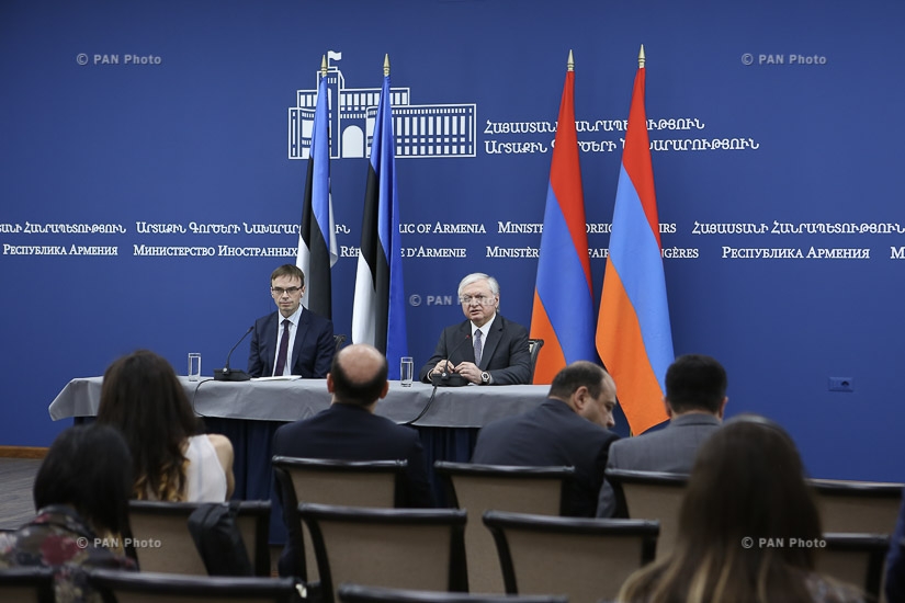 Joint press conference between RA Minister of Foreign Affairs Edward Nalbandian and Minister of Foreign Affairs of Estonia Sven Mikser