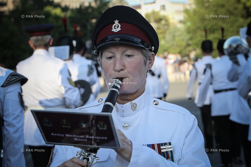 British Defense Ministry Salamanca band's and British Army trumpeters' concert with Armenia's Defense Ministry military orchestra in Yerevan