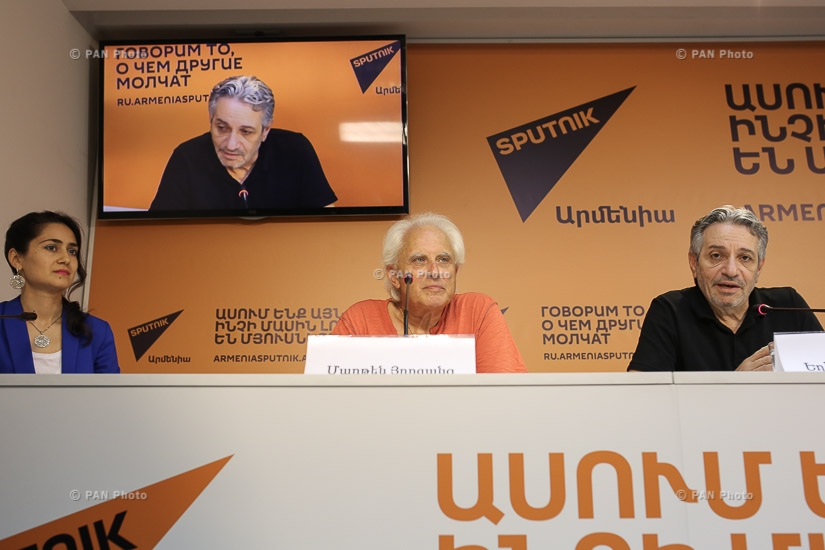 Press conference of French-Armenian singer and composer Marten Yorgantz and composer, singer Yeghishe Petrosyan