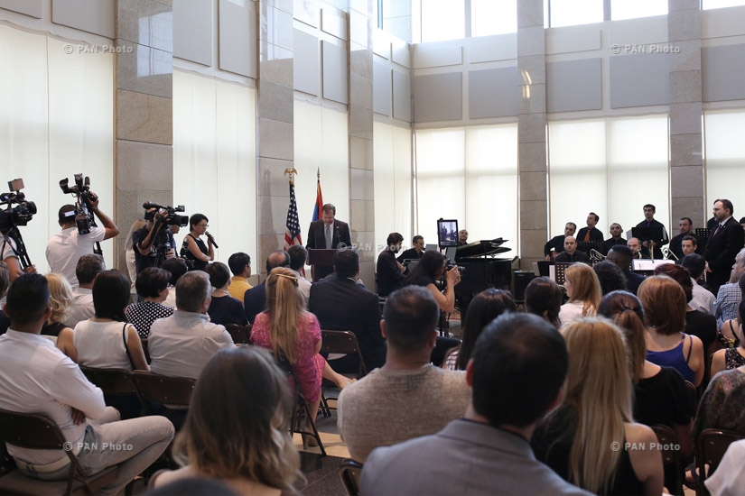 Reception at the US Embassy on the launch of American Cultural Tour-2017 program