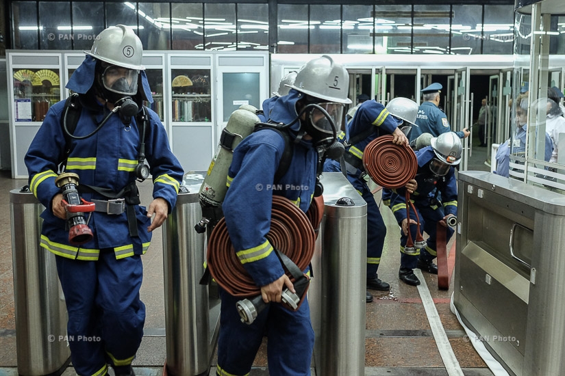 Emergency training Organization and implementation of firefighting and rescue work at Yerevan Metro