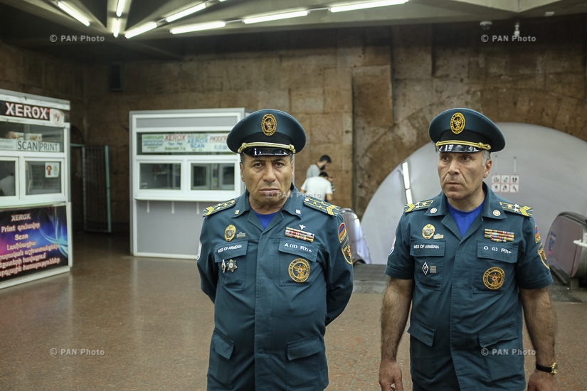 Emergency training Organization and implementation of firefighting and rescue work at Yerevan Metro