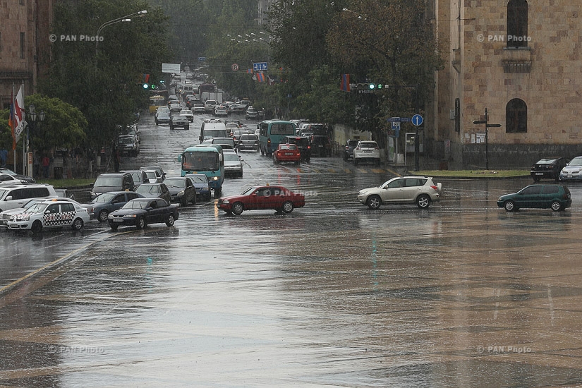 July rain In Yerevan