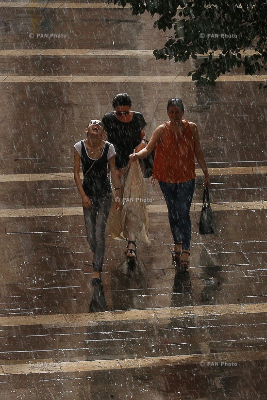 July rain In Yerevan