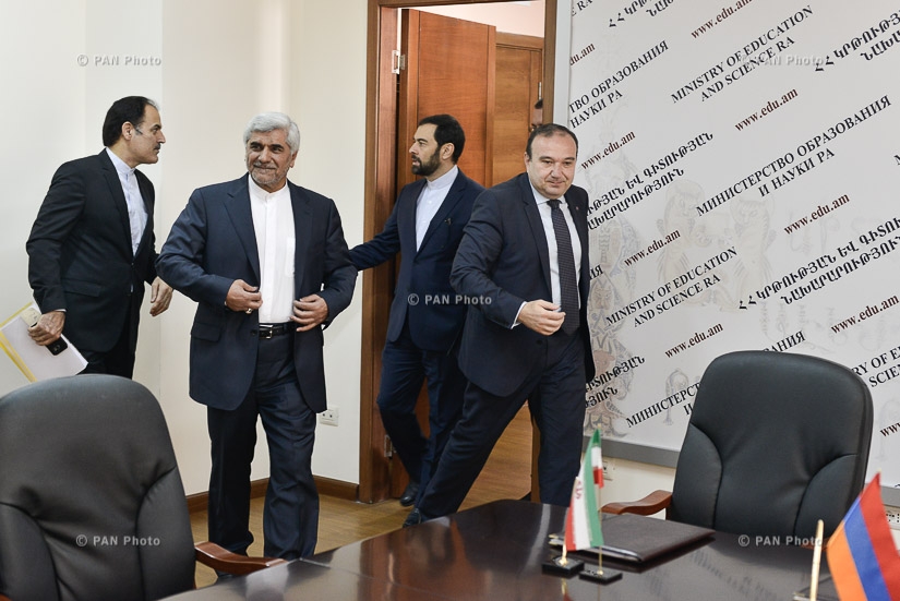 Armenian Minister of Education Levon Mkrtchyan and Iran's Minister of Science, Research and Technology Mohammad Farhadi signed memorandum of understanding