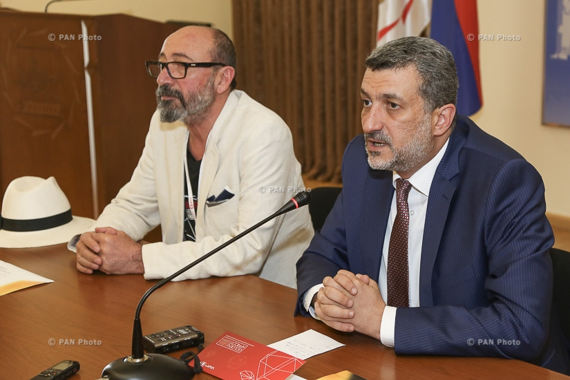 Press conference of Yerevan Deputy Mayor Aram Sukiasyan and general director of Golden Apricot film festival Harutyun Khachatryan