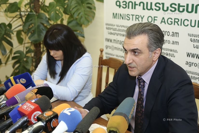 Пресс-конференция министра сельского хозяйства Армении Игнатия Аракеляна