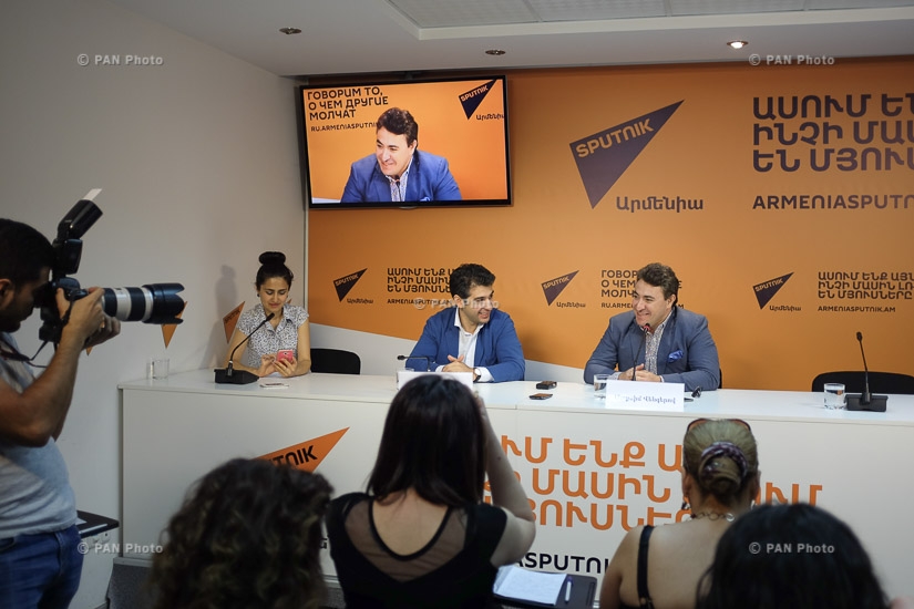 Press conference of violinist,conductor Maxim Vengerov and chief conductor of State Youth Orchestra of Armenia Sergey Smbatyan