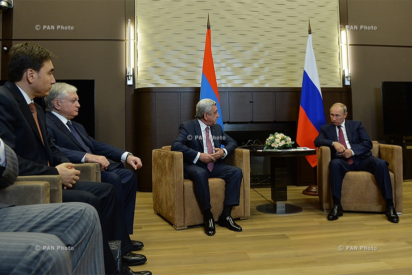 Президент Армении Серж Саргсян в Сочи встретился с президентом РФ Владимиром Путиным