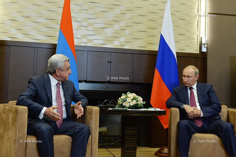Armenian President Serzh Sargsyan met with Russian President Vladimir Putin in Sochi