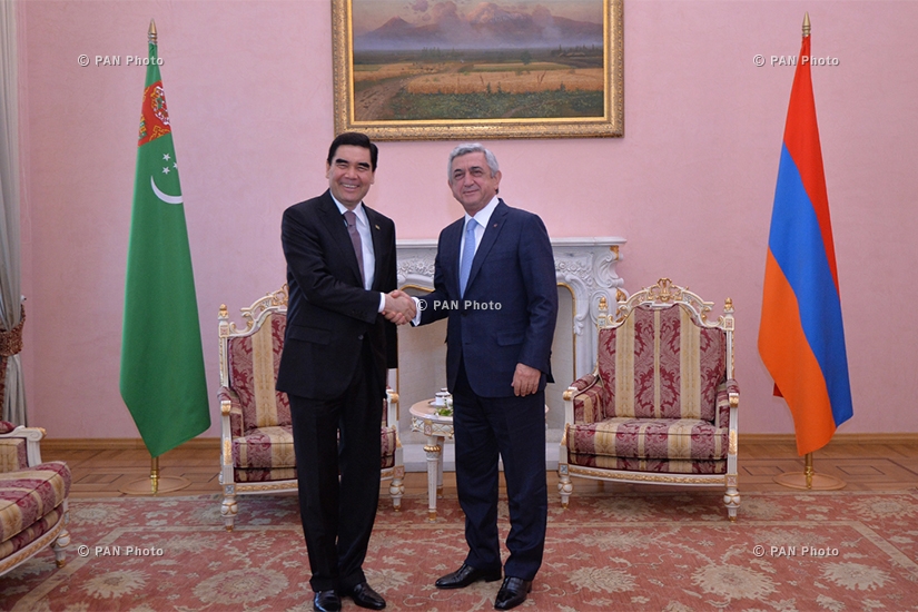 В резиденции президента РА состоялась официальная церемония встречи президента Туркменистана  Гурбангулы Бердымухамедова