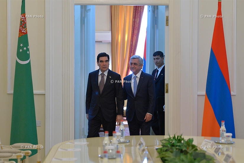 В резиденции президента РА состоялись армяно-туркменские переговоры высокого уровня
