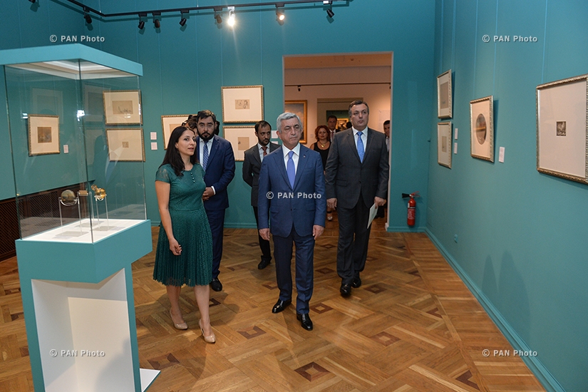 Президент Армении Серж Саргсян посетил выставку, посвященную 200-летию Ованнеса Айвазовского
