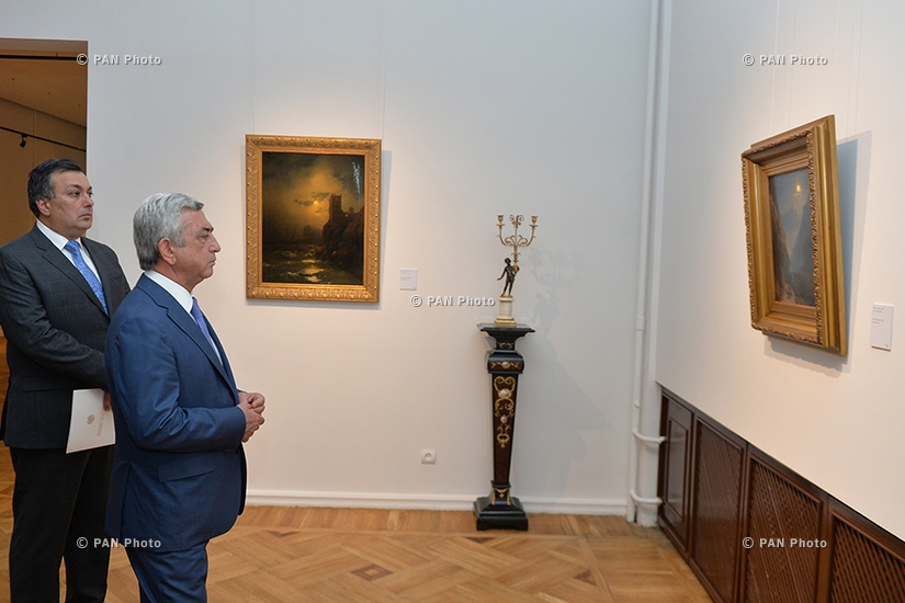 Президент Армении Серж Саргсян посетил выставку, посвященную 200-летию Ованнеса Айвазовского