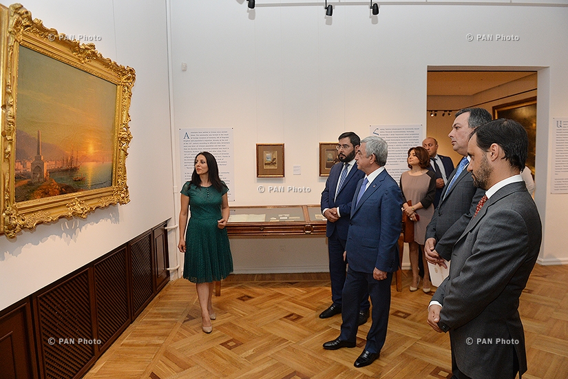 Նախագահ Սերժ Սարգսյանն այցելել է Հովհաննես Այվազովսկու ծննդյան 200-ամյակին նվիրված ցուցահանդես