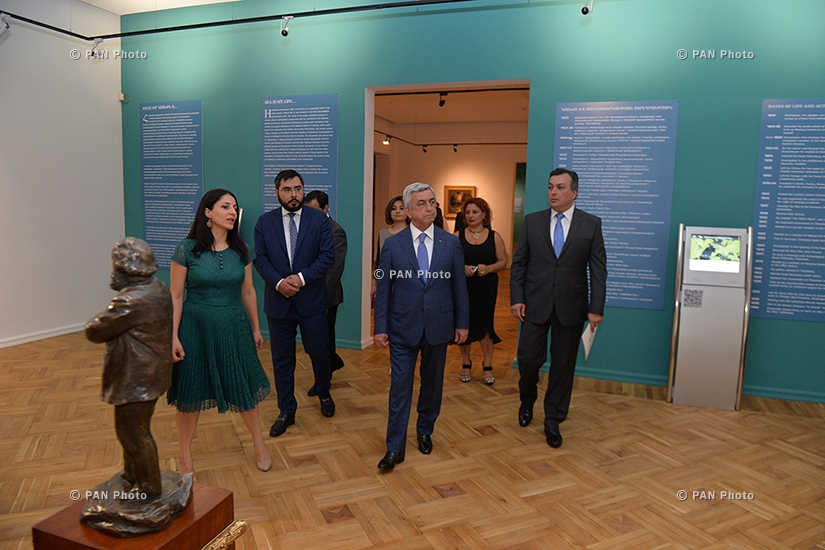President Serzh Sargsyan visits exposition on 200th birth anniversary of Hovhannes Aivazovsky