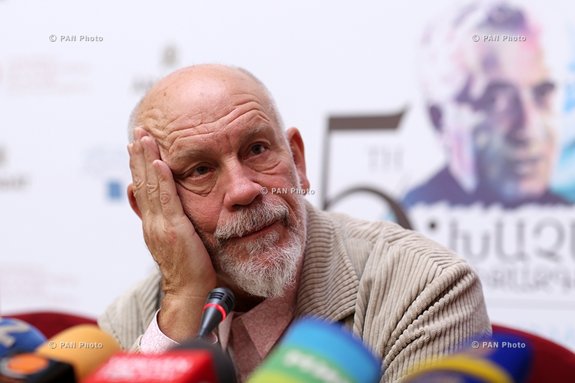 Press conference of american actor, director, and producer John Malkovich