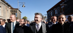 PM Karen Karapetyan attends opening of Rustaveli street recently renovated in Gyumri