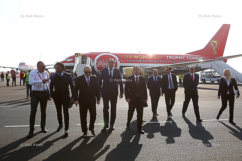 Welcome ceremony of FIFA World Cup™ Trophy at Zvartnots International Airport