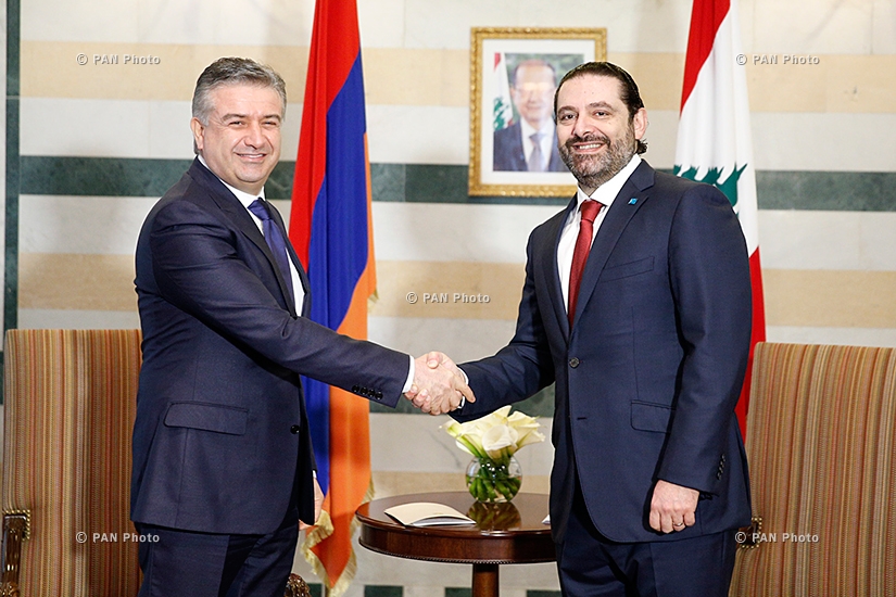 Armenian Prime minister Karen Karapetyan visits to Lebanon 