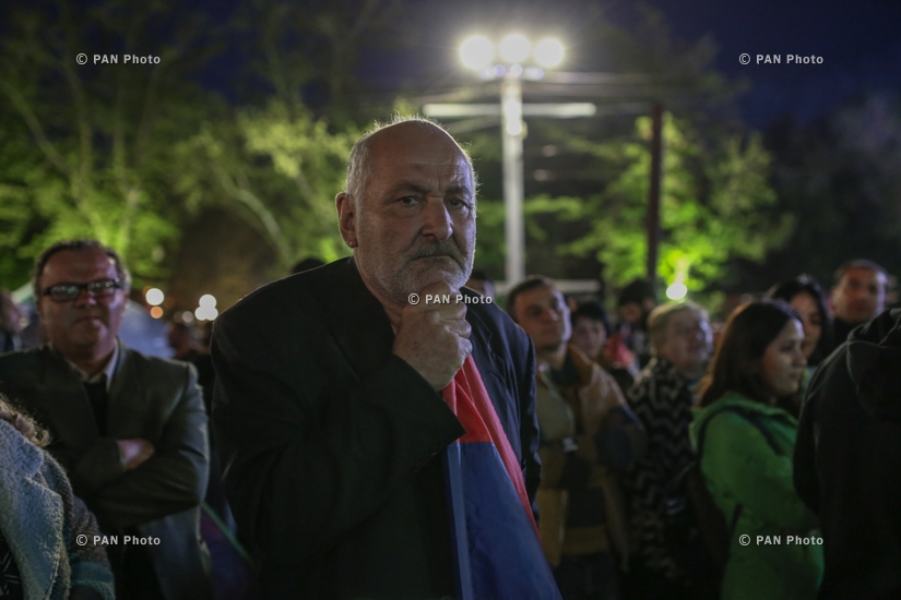 Protest against Armenia's ex-president Serzh Sargsyan's appointment as prime minister in Yerevan: Day 2