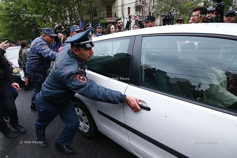 Protest against Armenia's ex-president Serzh Sargsyan's appointment as prime minister in Yerevan: Day 9