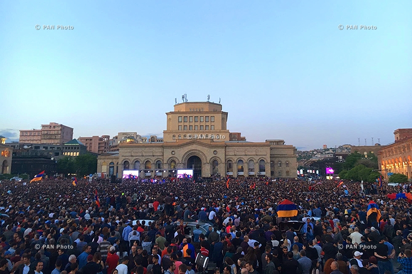 The rally spearheaded by opposition leader Nikol Pashinyan demanding the resignation of ruling Republicans: Day 12