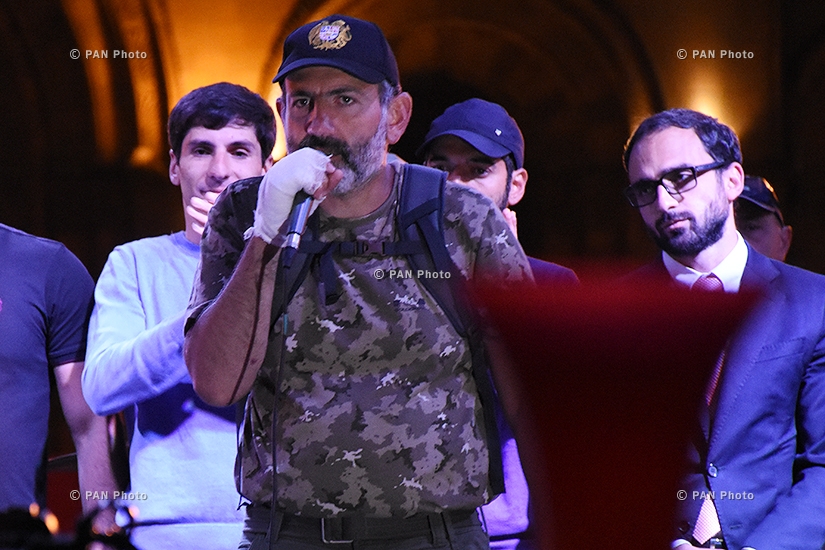 The rally spearheaded by opposition leader Nikol Pashinyan demanding the resignation of ruling Republicans: Day 12