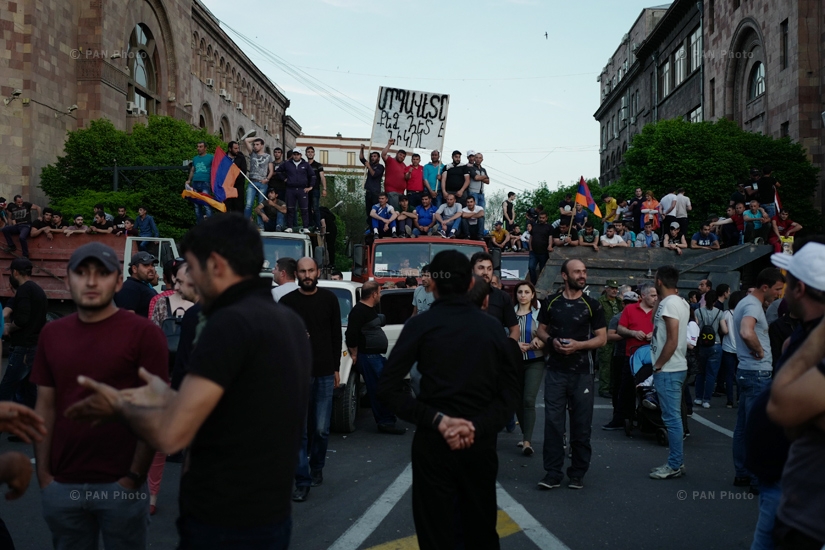 The rally spearheaded by opposition leader Nikol Pashinyan demanding the resignation of ruling Republicans