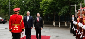 Թբիլիսիում վարչապետ Նիկոլ Փաշինյանի գլխավորած կառավարական պատվիրակության դիմավորման արարողությունը 