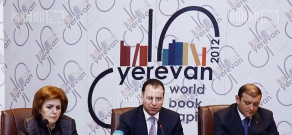 Press conference of RA Minister of Culture Hasmik Poghosyan,  Chief of Staff to the President of Armenia Vigen Sargsyan and Yerevan Mayor Taron Sargsyan dedicated to 