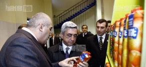 RA President Serzh Sargsyan visits Ararat juice factory