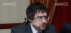 Head of Russia Public Opinion Research Center Valery Fedorov presents the results of survey ordered by 