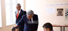 RA President Serzh Sargsyan visits renovated school N2 of Aragatsotn region