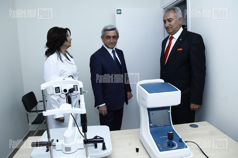 RA President Serzh Sargsyan attends the opening ceremony of Kosh ambulatory center