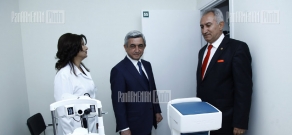 RA President Serzh Sargsyan attends the opening ceremony of Kosh ambulatory center