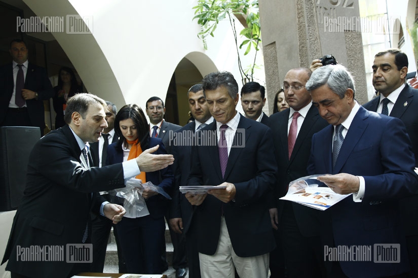 Reception for delegation arrived for World Book Day at Yerevan municipality