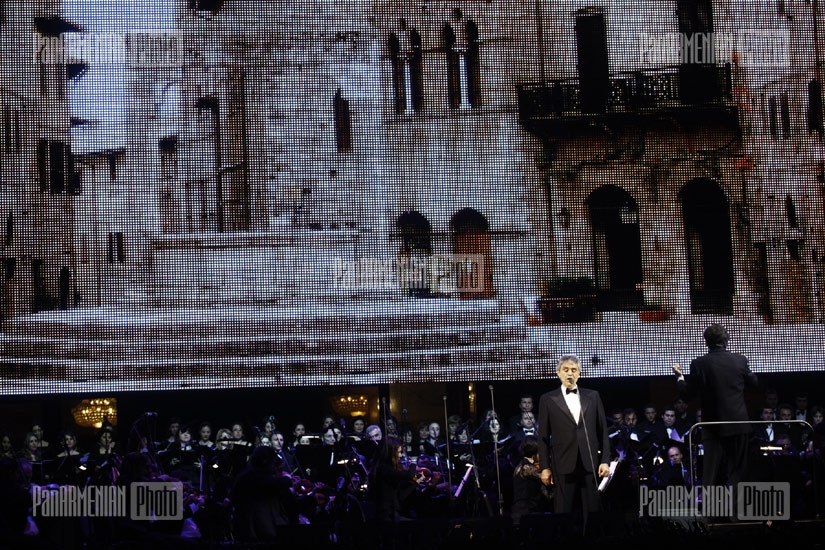Italian tenor Andrea Bocelli's concert in Opera Square