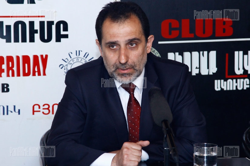 Press conference of National Concord Party head Aram Harutyunyan
