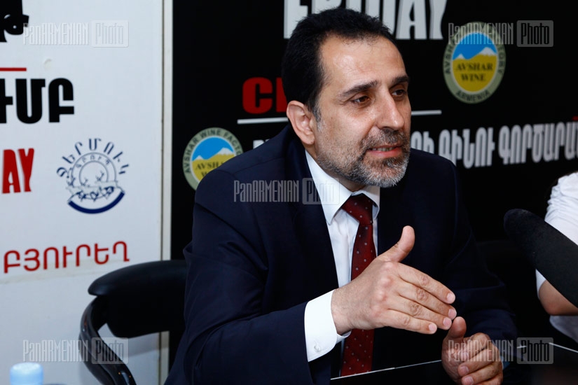 Press conference of National Concord Party head Aram Harutyunyan
