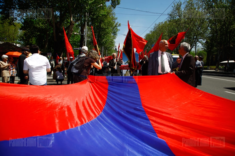 Communist party of Armenia celebrates the Labor Day 